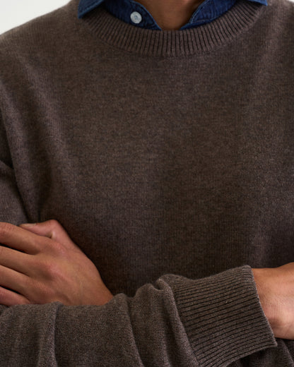 Luca merino cashmere crewneck brown