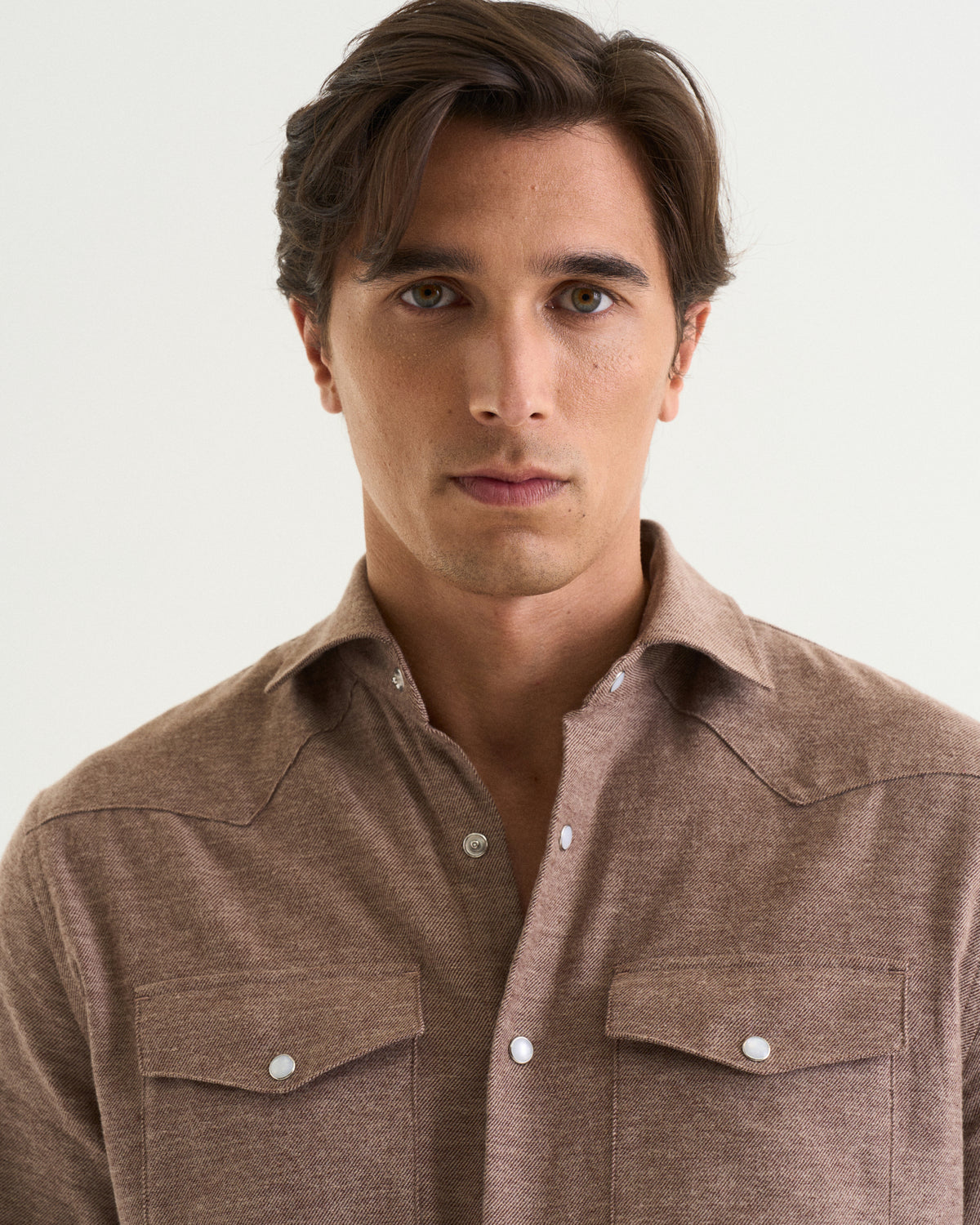 Western flannel shirt brown