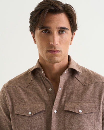 Western flannel shirt brown