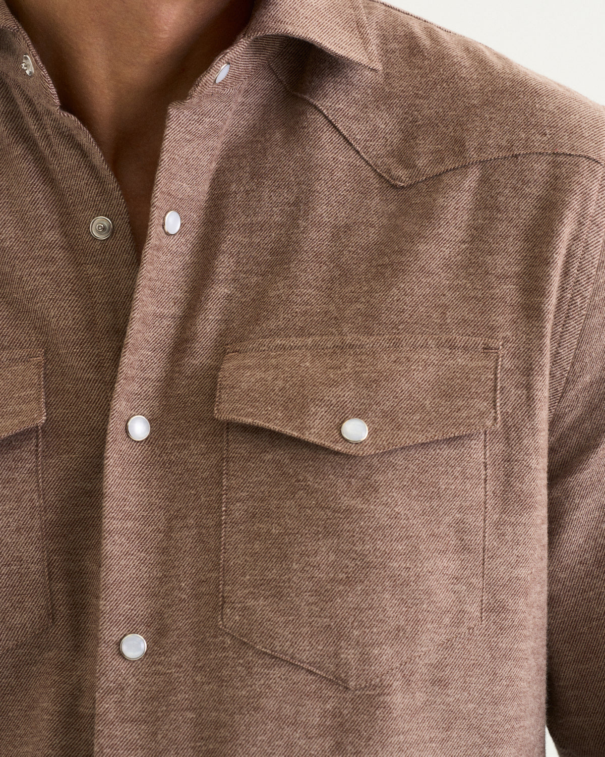 Western flannel shirt brown