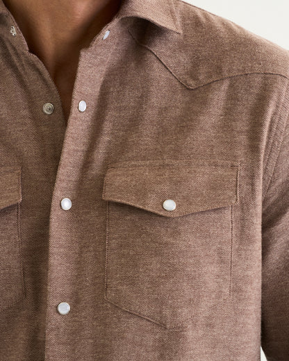 Western flannel shirt brown