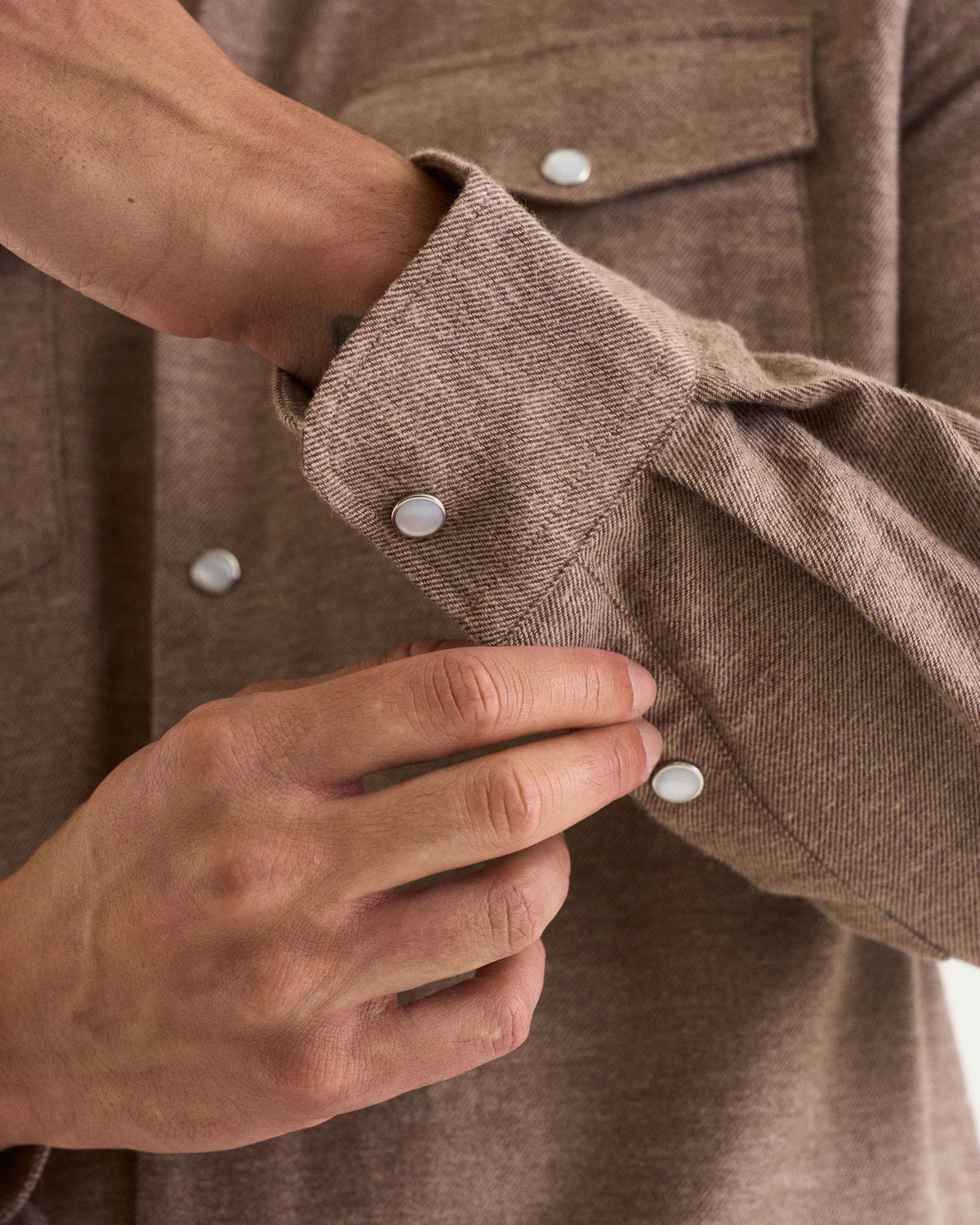 Western flannel shirt brown