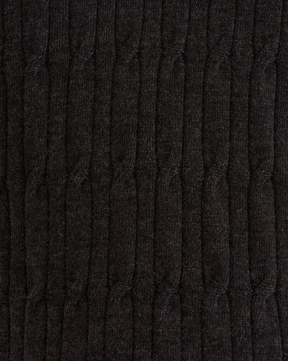 Max merino cable polo brown