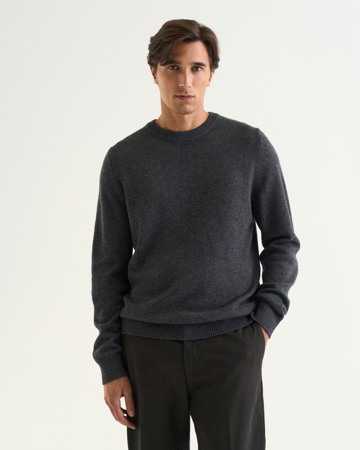 Luca merino cashmere crewneck grey