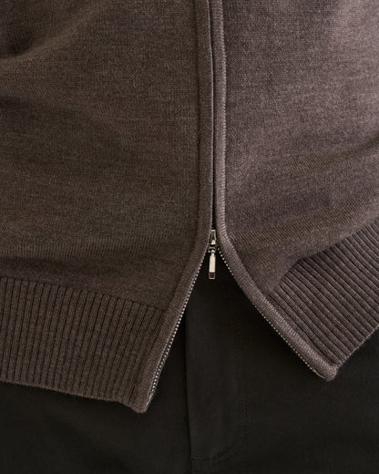 Ralph merino full zip Brown