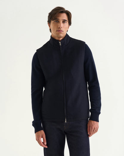 Massimo Ull Flannel Vest navy