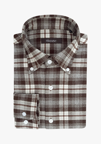 Alan flannel shirt brown