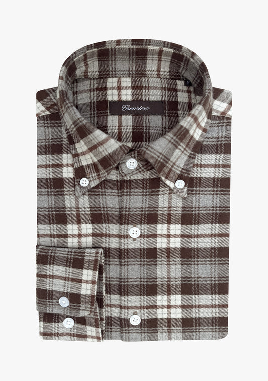 Alan flannel shirt brown