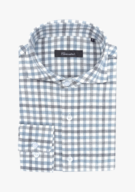 Enzo flannel shirt blue