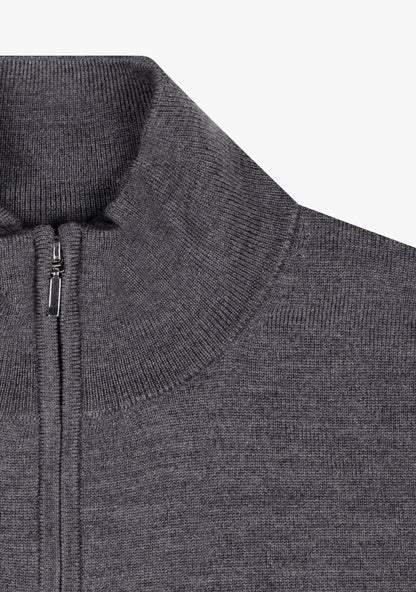 Clark Half zip sweater Grey