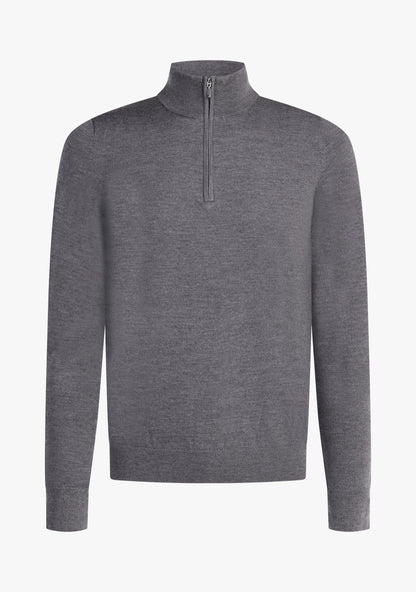 Clark Half zip sweater Grey