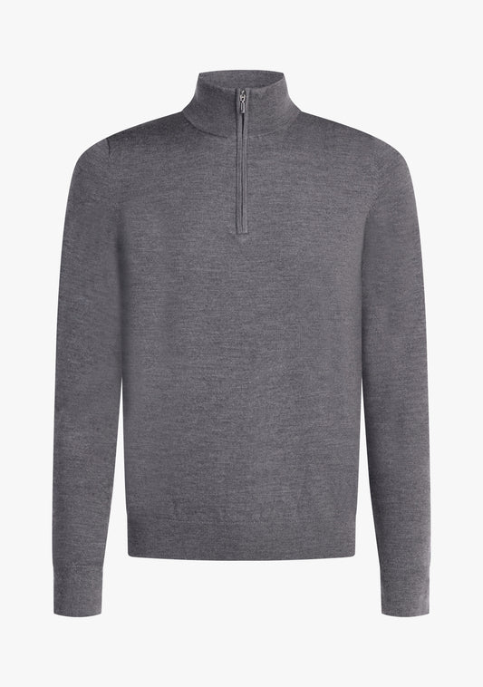 Clark Half zip sweater Grey