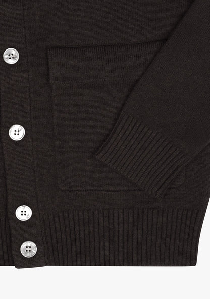 Leo Full button cardigan Brown