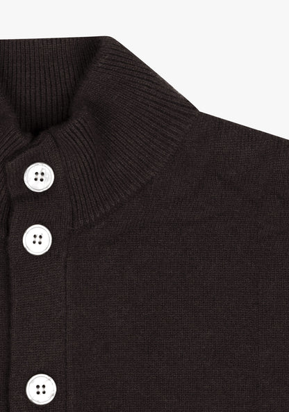 Leo Full button cardigan Brown