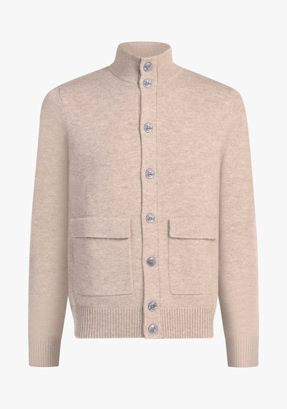Leo Full button cardigan Taupe