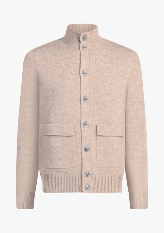 Leo Full button cardigan Taupe