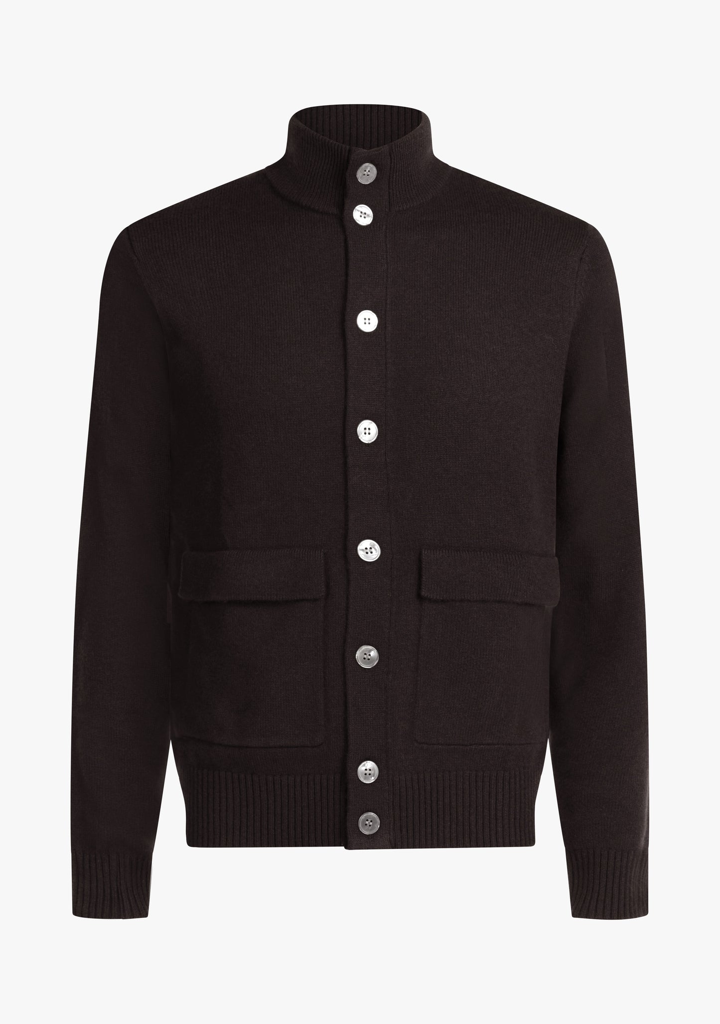 Leo Full button cardigan Brown