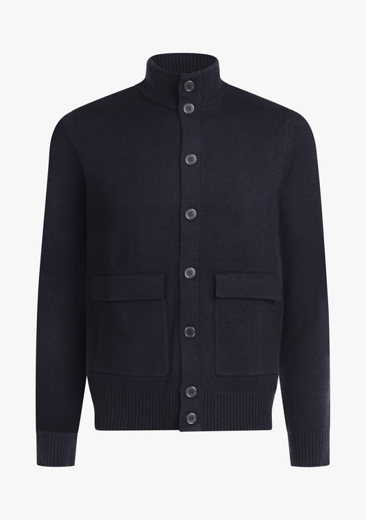 Leo Full button cardigan Navy