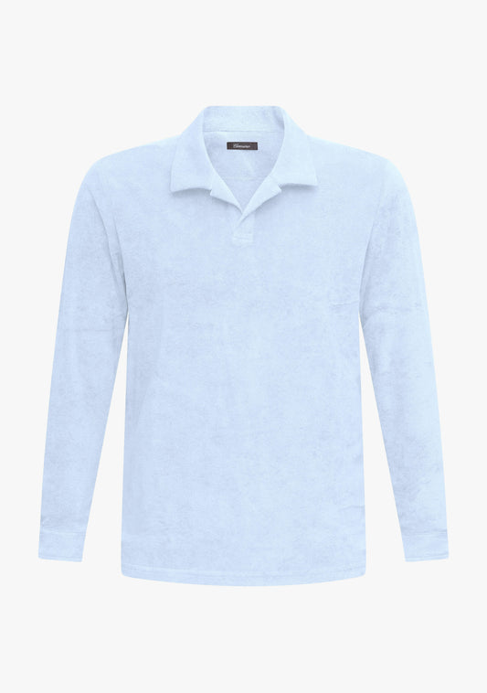 Riviera Terry Polo Long Sleeve Light blue