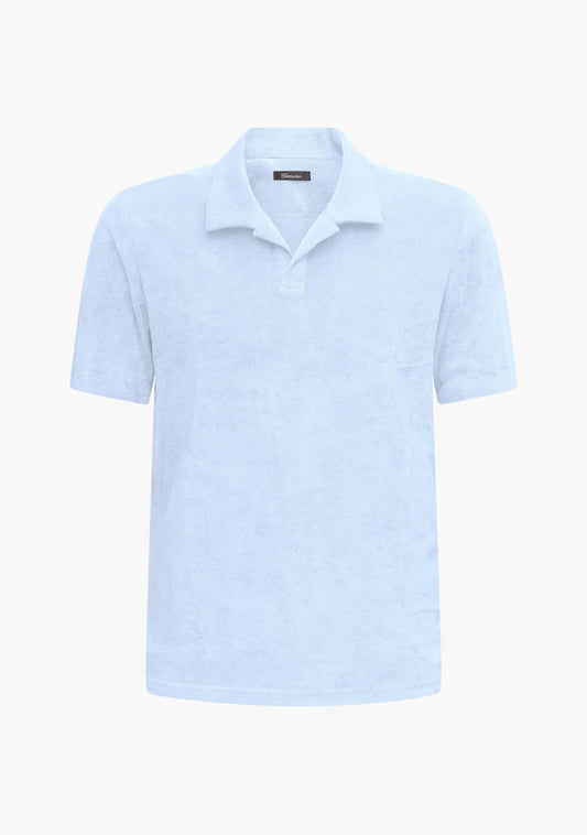 Riviera Terry Polo Short Sleeve Light Blue
