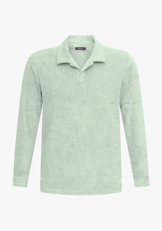 Riviera Terry Polo Long Sleeve Mint green