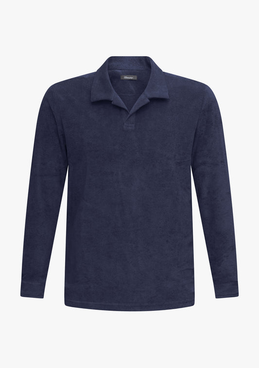 Riviera Terry Polo Long Sleeve Navy