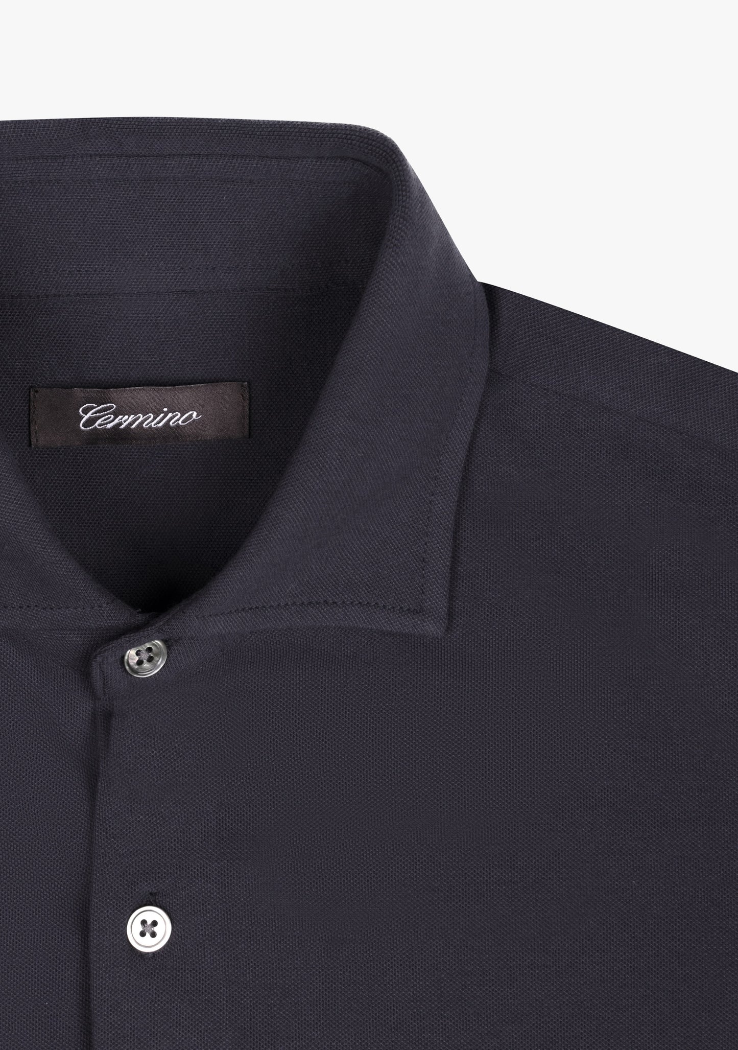Felix Cotton Pique Shirt Navy