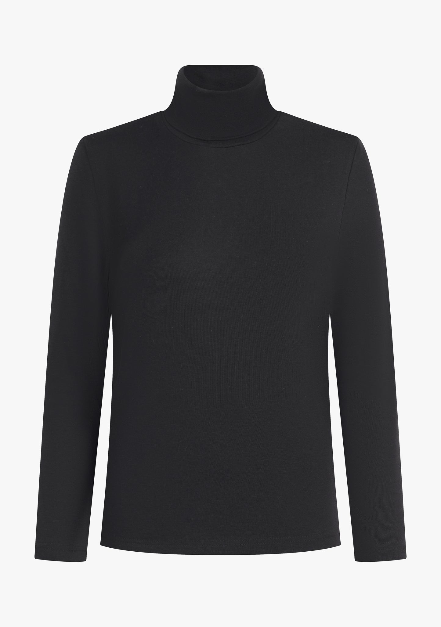Nola wool jersey rollneck black