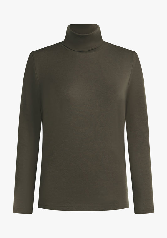 Nola wool jersey rollneck Olive
