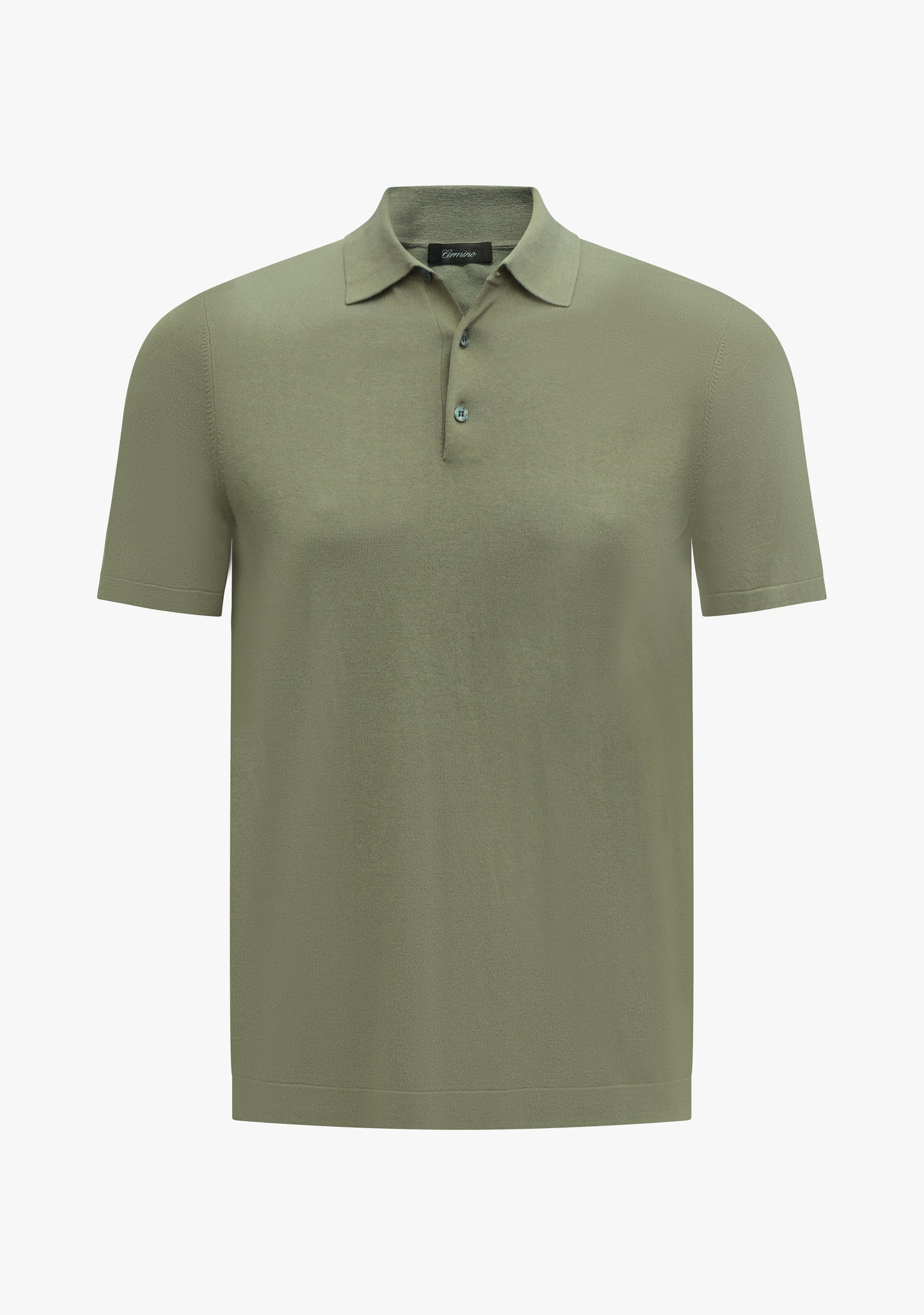 Jacob strikket polo olive green