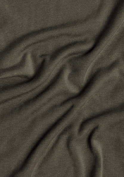 Wool jersey shirt Olive