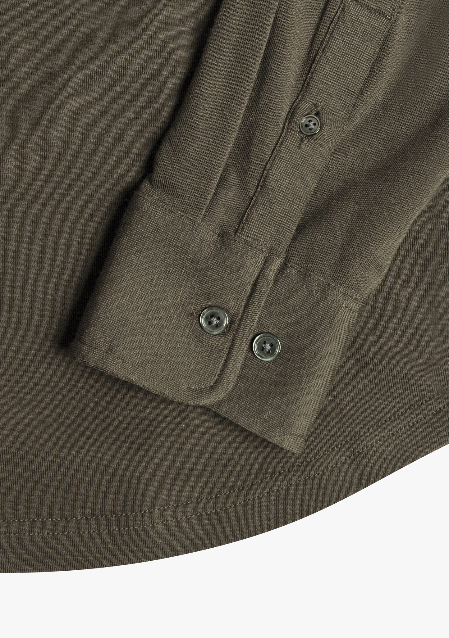 Wool jersey shirt Olive