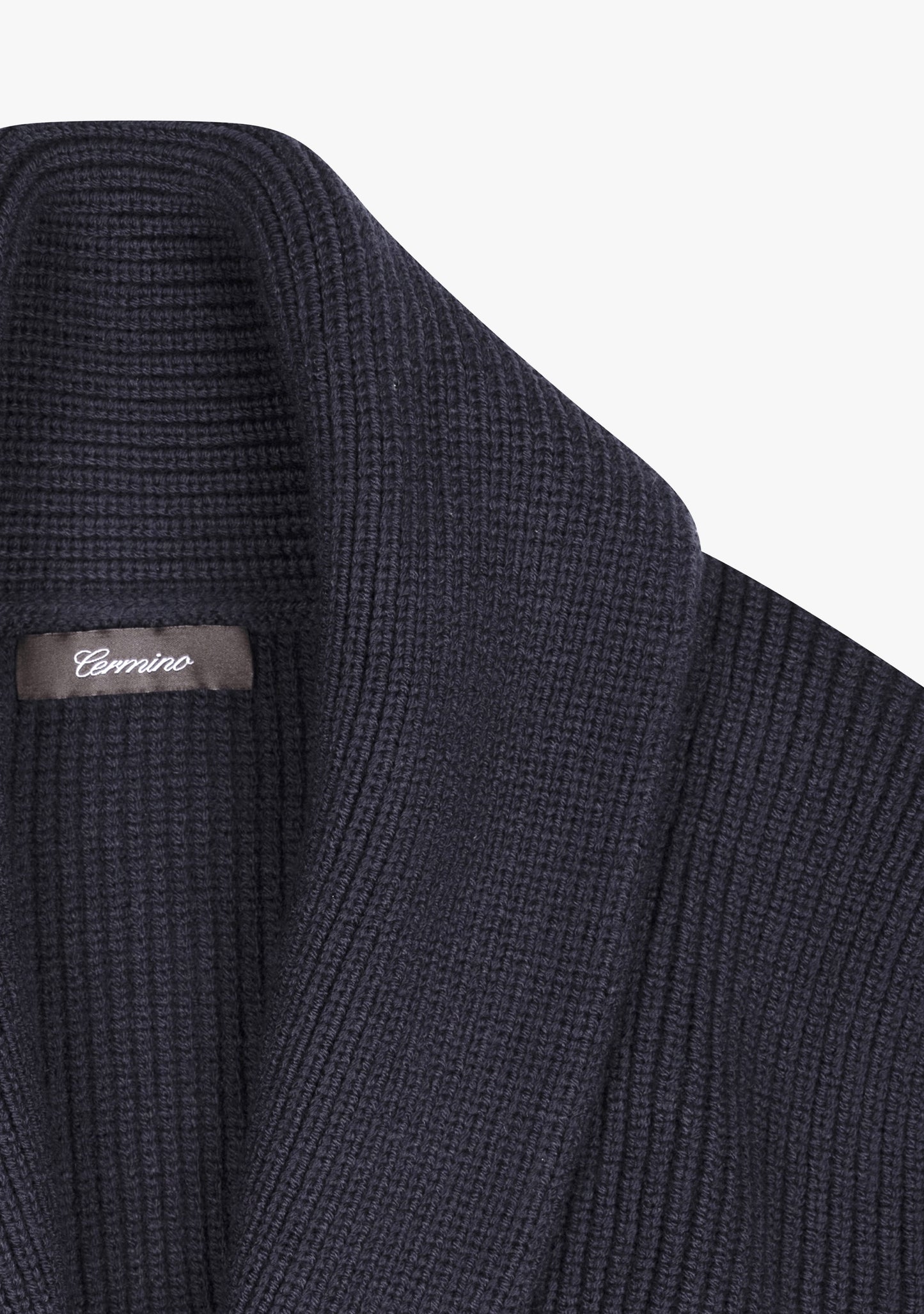 Oscar Lapel Cardigan Navy