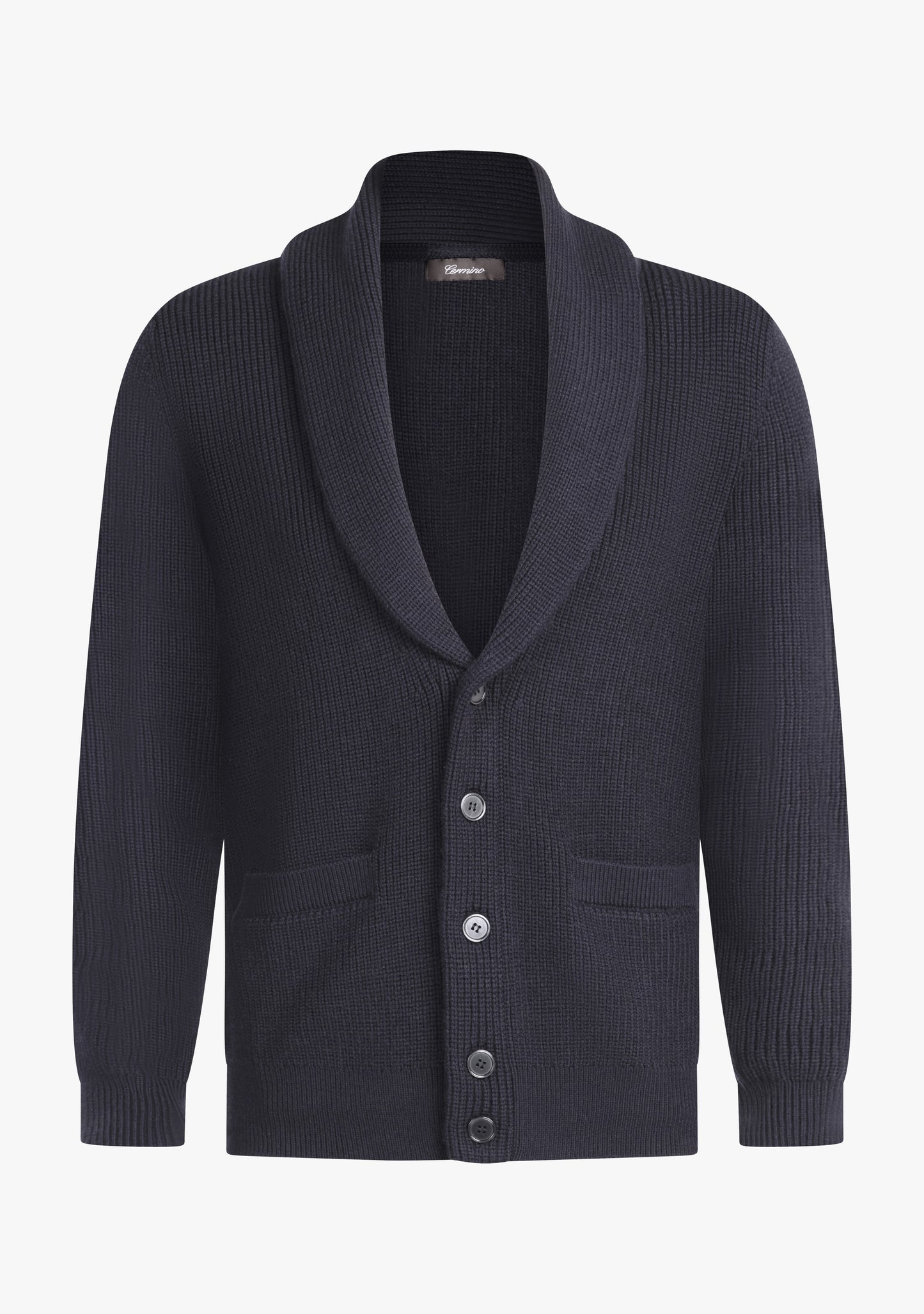 Oscar Lapel Cardigan Navy