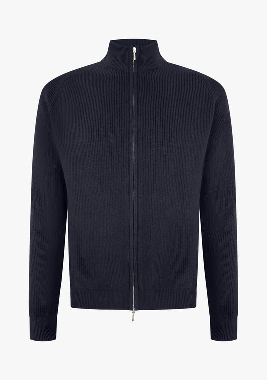 Oscar rib full zip navy