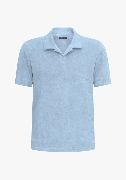 Riviera Terry Polo Short Sleeve sky blue