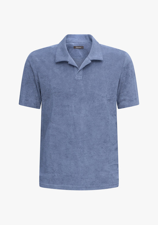 Riviera Terry Polo Short Sleeve Smokey blue