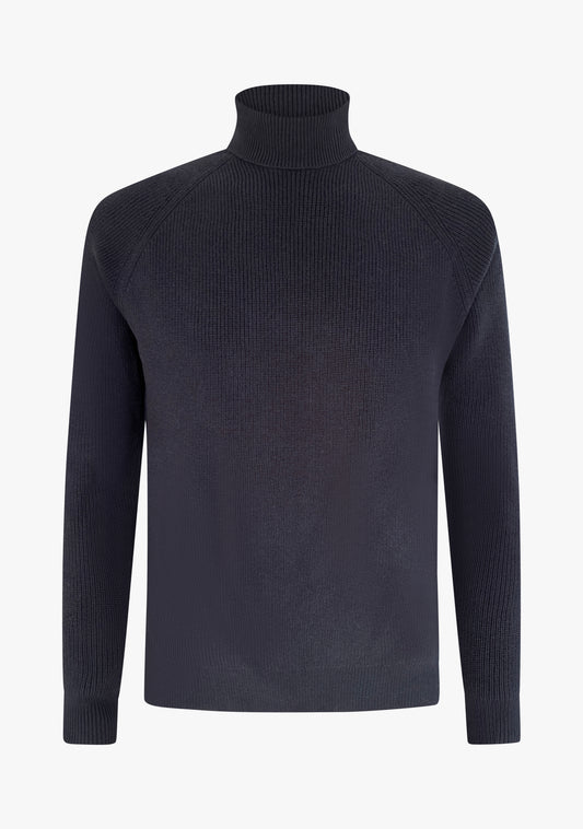 St.Moritz rib roll-neck navy