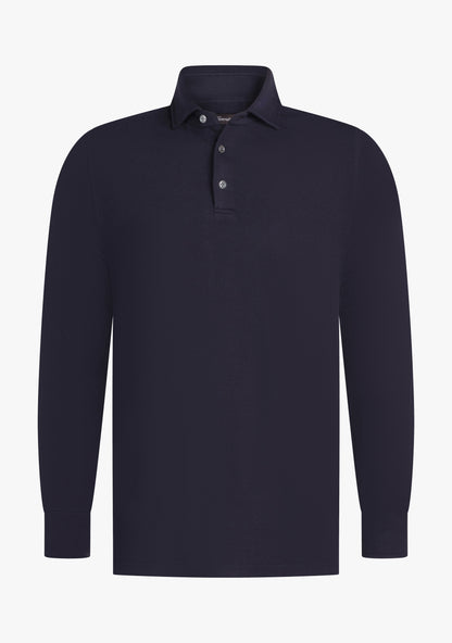 Theo Wool jersey polo Navy