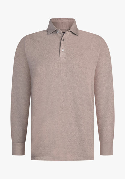 Theo Wool jersey polo Taupe