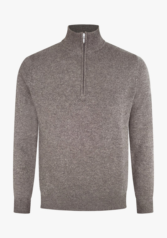 Victor half zip brown