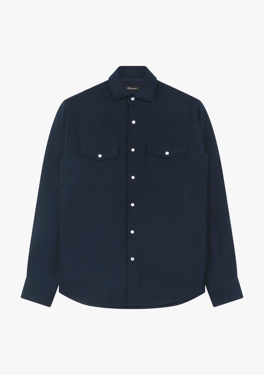 Western flannel shirt navy