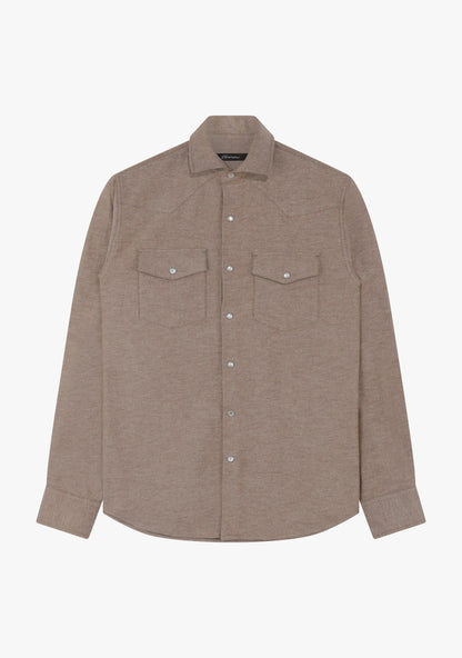 Western flannel shirt brown