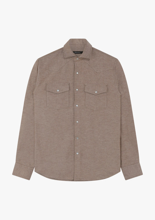 Western flannel shirt brown