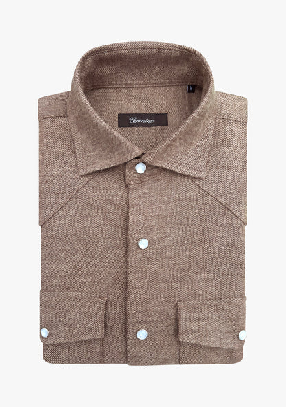 Western flannel shirt brown