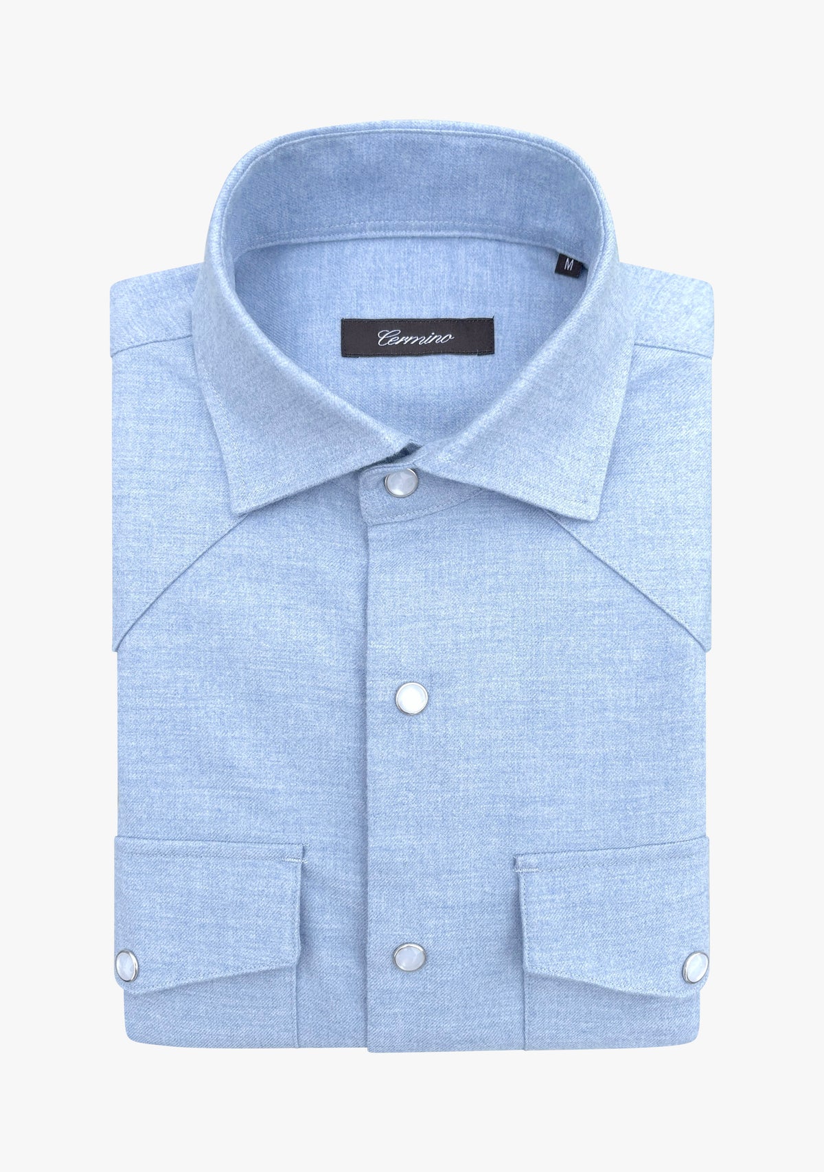 Western flannel shirt light blue
