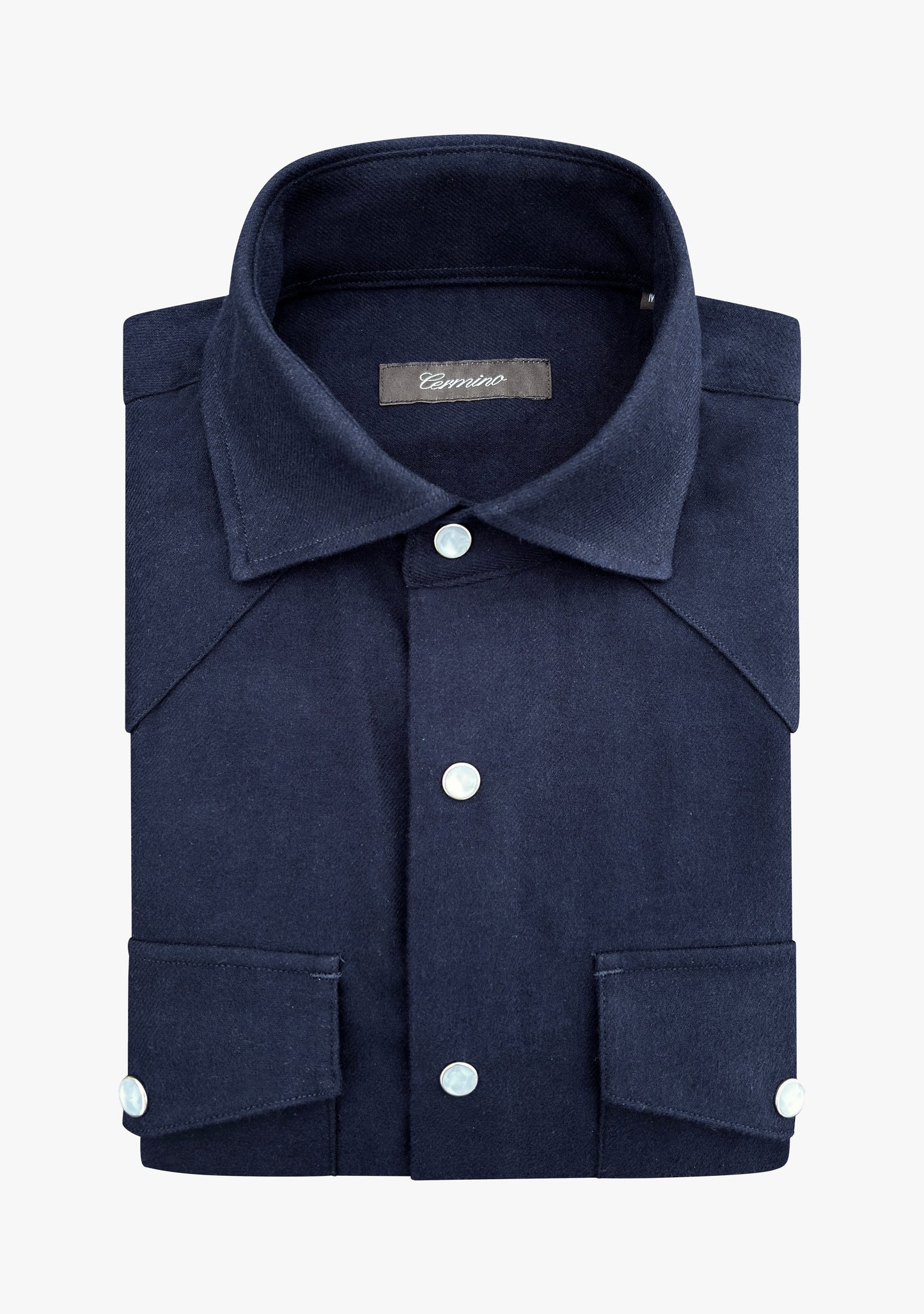 Western flannel shirt navy