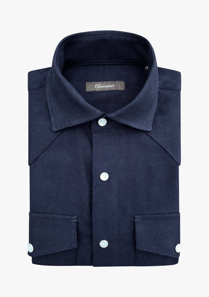 Western flannel shirt navy