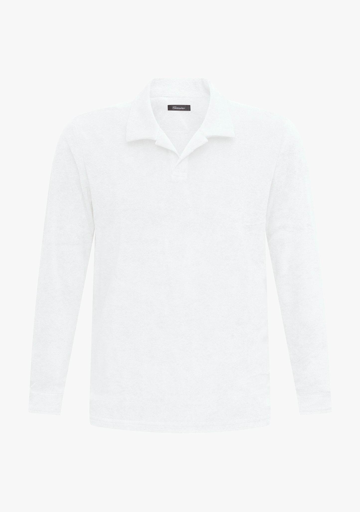 Riviera Terry Polo Long Sleeve White