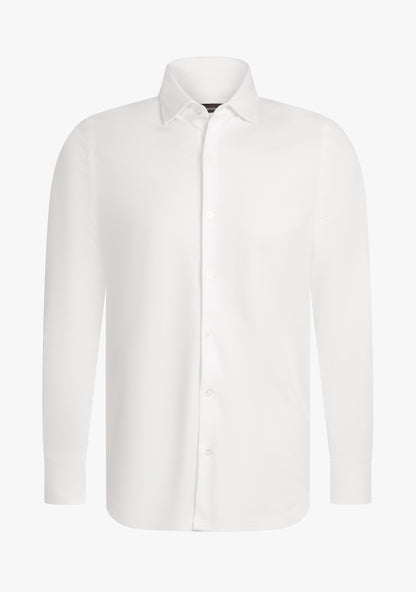 Felix Cotton Pique Shirt White